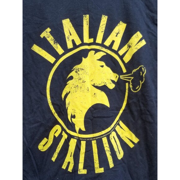 Rocky Balboa Italian Stallion Vintage Men's T Shirt Horse Head Boxing Size Med - Picture 2 of 3